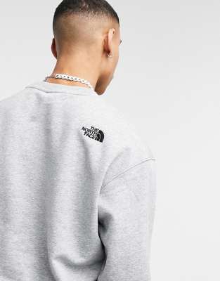 grey north face sweatshirt