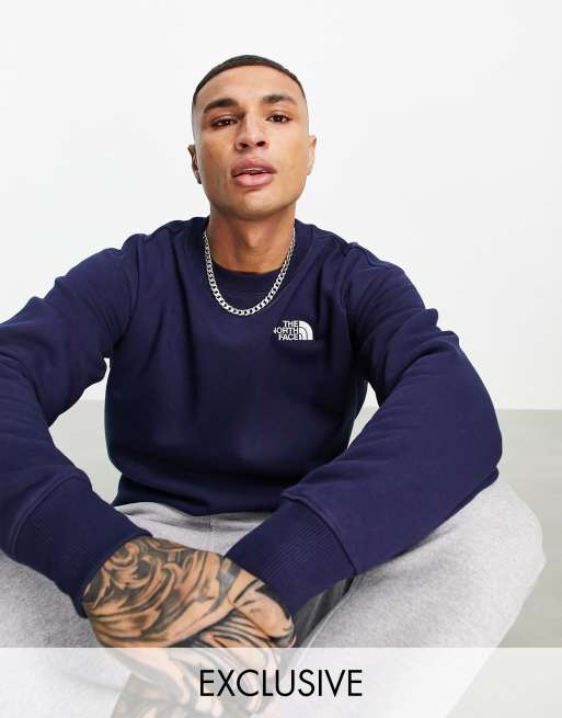 North face hot sale navy sweatshirt