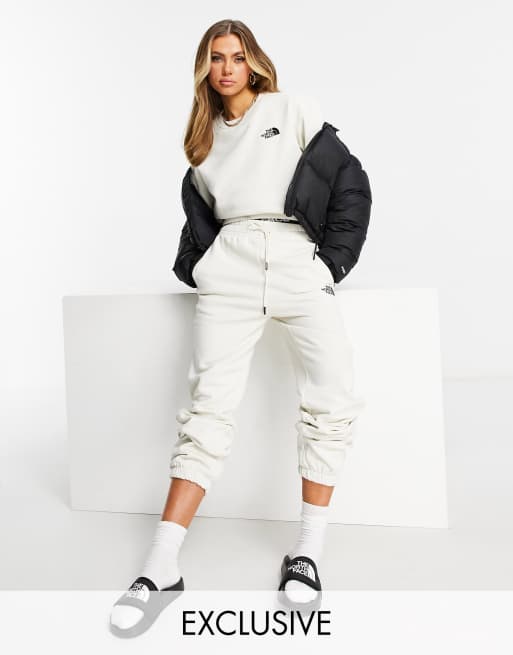 The North Face Essential sweatshirt in off white Exclusive at ASOS