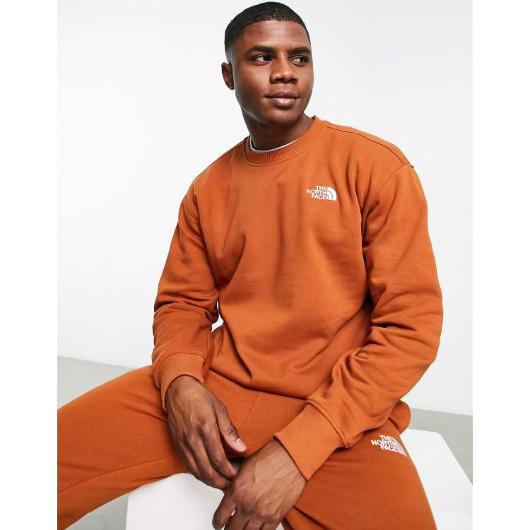 North face on sale orange sweatshirt