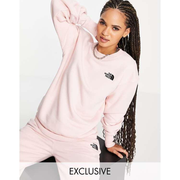 North face pink on sale sweater