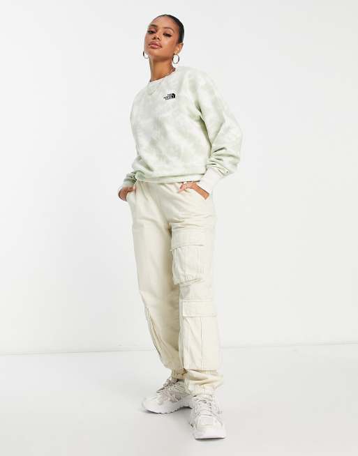 White sweatshirt and sweatpants for store tie dye