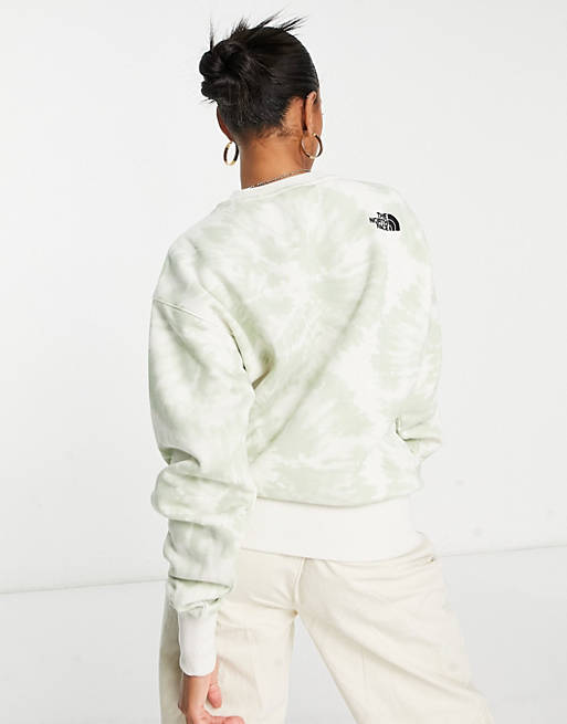 The North Face Essential sweatshirt in white and beige tie dye Exclusive at  ASOS | ASOS