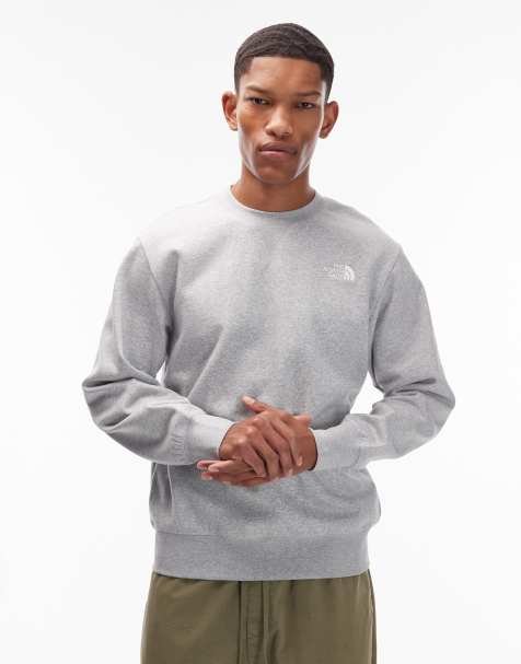 The North Face - Essential - Sweatshirt met oversized logo in grijs - view 1