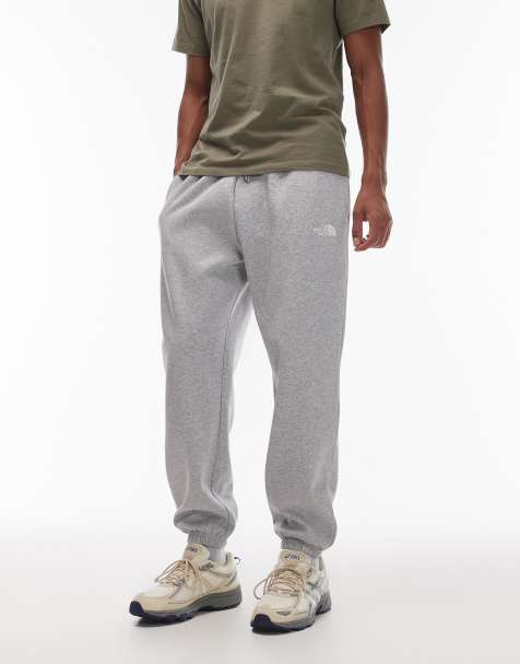 The North Face Essential straight leg logo joggers in grey