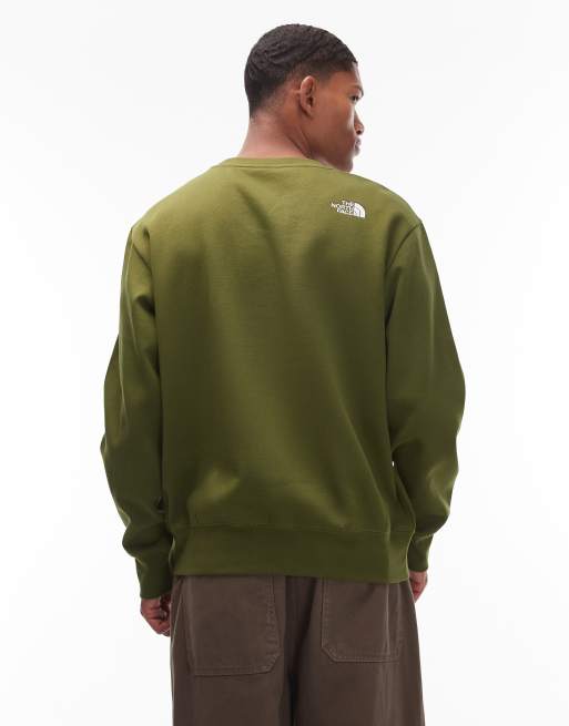 The North Face – Essential – Zielona bluza oversize z logo, 3 z 5
