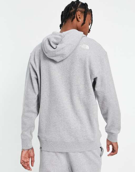 The North Face Essentials hoodie in gray heather - Exclusive at ASOS