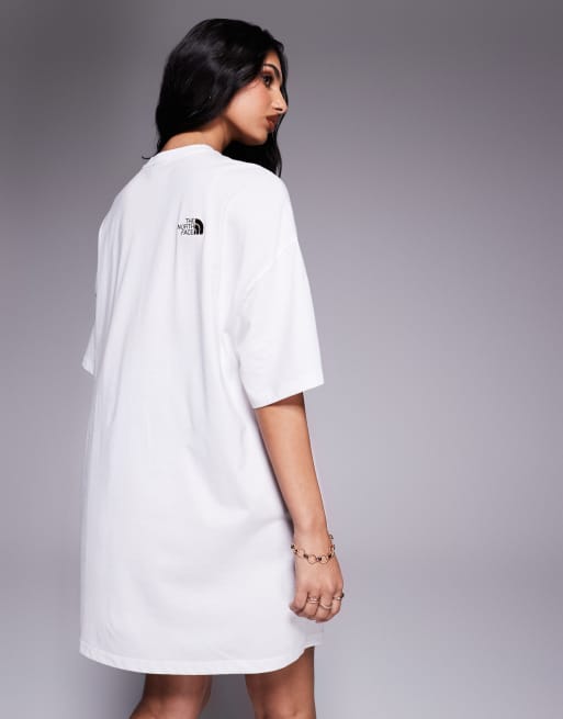 The North Face - Essentials - Hvid T-shirt-kjole med logo, 3 af 4