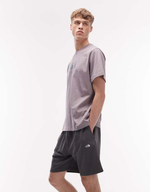 The North Face - Essentials - Mørkegrå oversized shorts med logo, 3 af 5