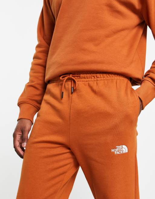 The North Face Logo Box Brown High Waisted Fleece Jogger