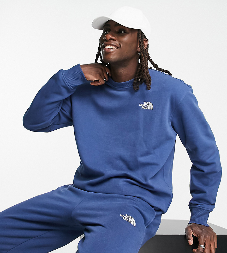 The North Face Essentials sweatshirt in dark blue - Exclusive at ASOS