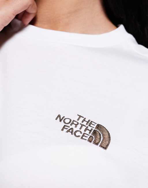 The North Face - Essentials - T-shirtjurk met logo in wit, 2 van 4
