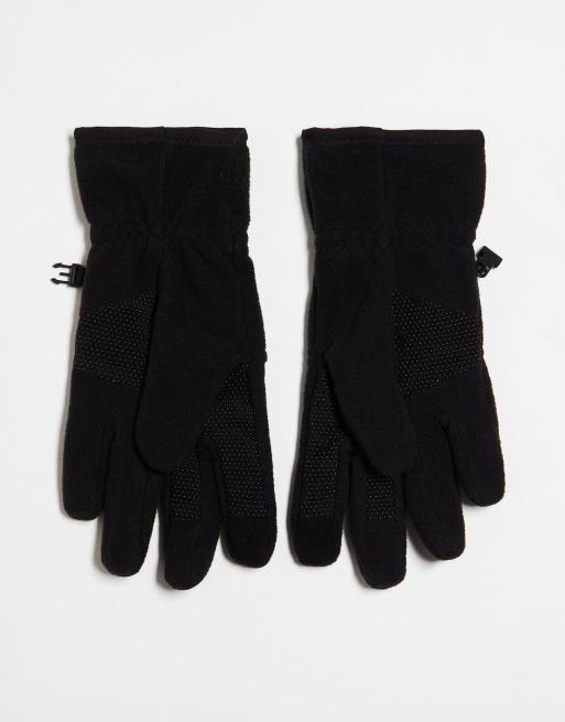 The North Face Etip heavyweight touchscreen compatible fleece gloves in black, 3 of 4