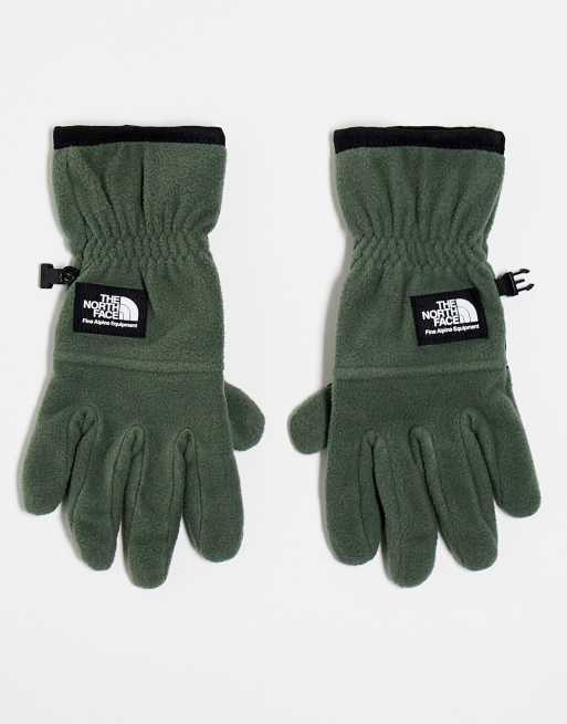 The North Face Etip khaki fleece in HW | gloves ASOS