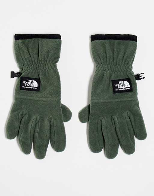 The North Face – Etip – Kakifärgade pekskärmsvantar i fleece