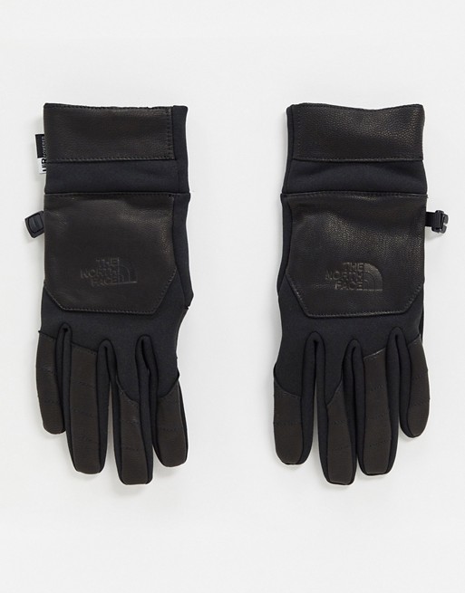 The North Face Etip Leather gloves in black