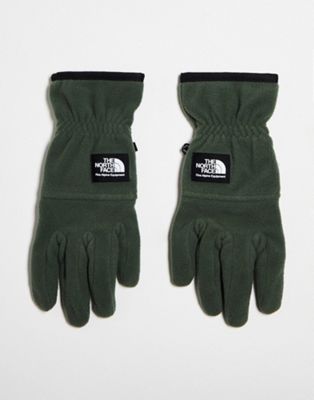 The North Face Etip touchscreen fleece gloves in khaki