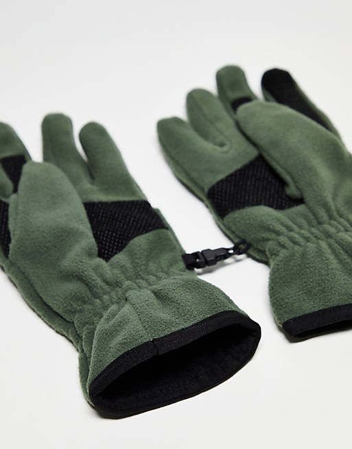 The North Face Etip touchscreen fleece gloves in khaki | ASOS