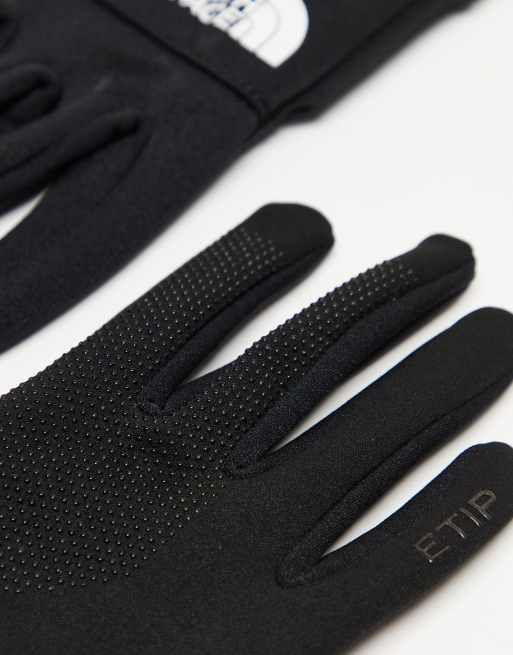 The North Face Etip touchscreen gloves in black