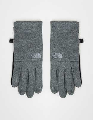 The North Face Etip touchscreen gloves in grey - GREY