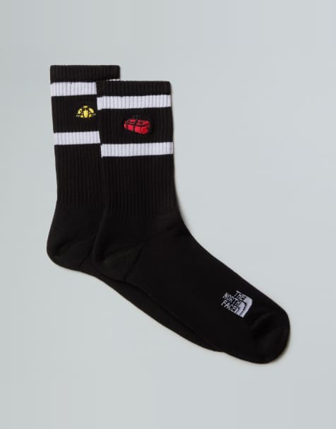 The North Face Everyday crew tnf icons socks - 2 pack in tnf black - view 1
