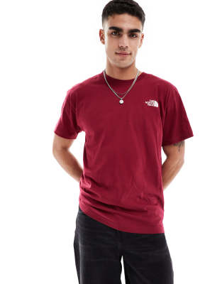 Evolution box fit t-shirt in burgundy-Red