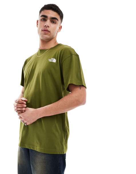 The North Face Evolution box fit t-shirt in olive green