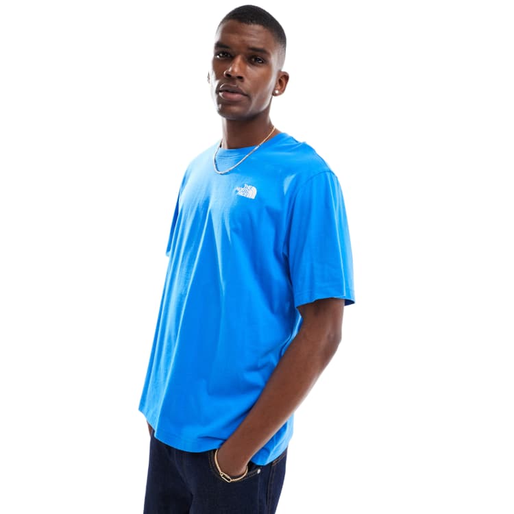 【THE NOTRH FACE】 TNF CREW S/S JERSEY TOP‐BLUE The North Face Evolution Box Fit Tee in blue | ASOS