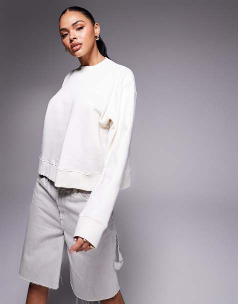 The North Face Evolution Fleece crew in off-white - view 1