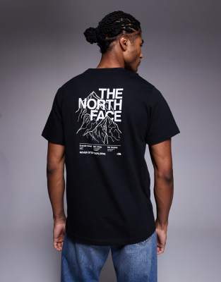 The North Face Evolution Half Dome Back Print Tee In Black