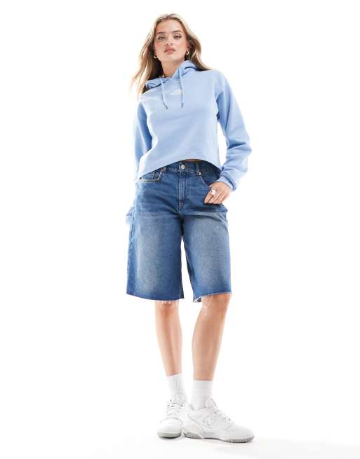 The North Face Evolution Hi Lo hoodie in light blue | ASOS