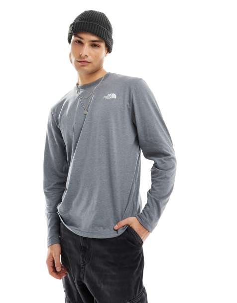The North Face Evolution long sleeve t-shirt in gray heather - view 1