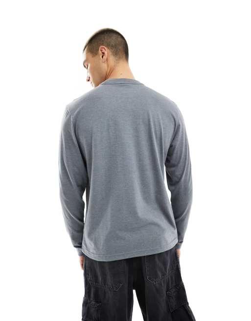 The North Face Evolution long sleeve t-shirt in gray heather