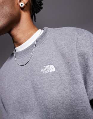 The North Face Evolution Oversized Crew Neck Sweatshirt In Gray