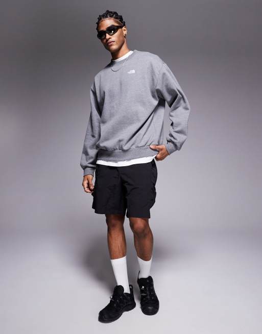 The North Face Evolution oversized crew neck sweatshirt in gray | ASOS