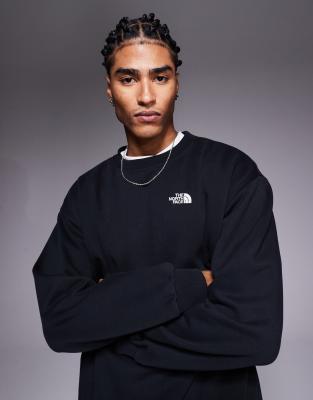 The North Face Evolution Oversized Crewneck Sweatshirt In Black