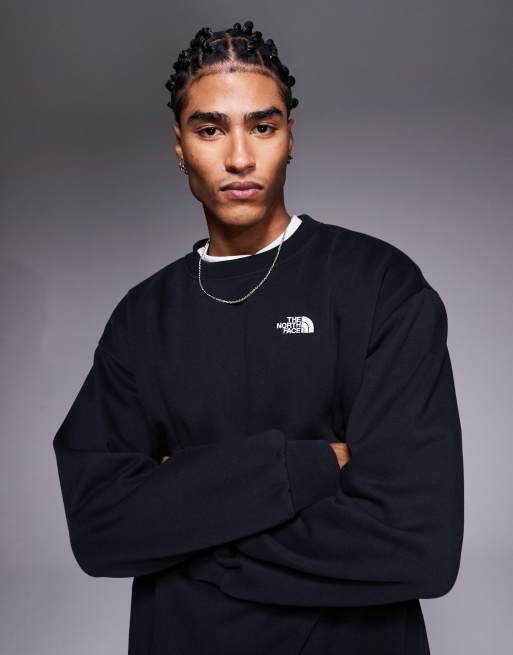 The North Face Evolution Oversized Crewneck sweatshirt in black