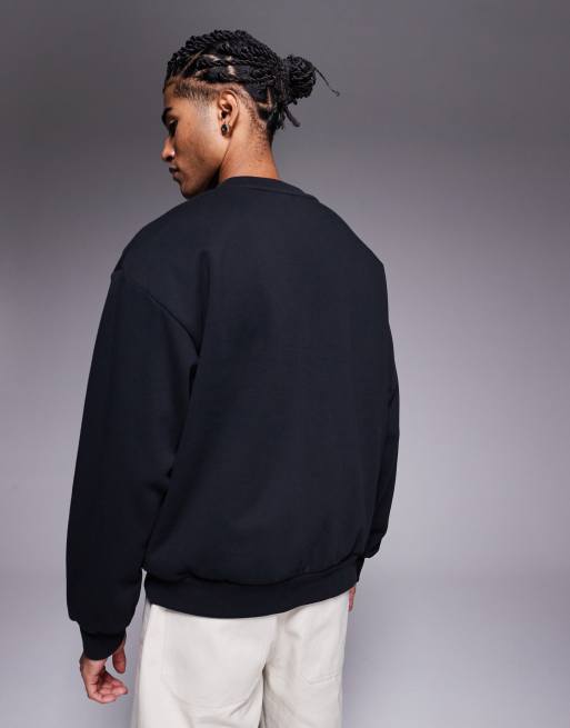 The North Face Evolution Oversized Crewneck sweatshirt in black