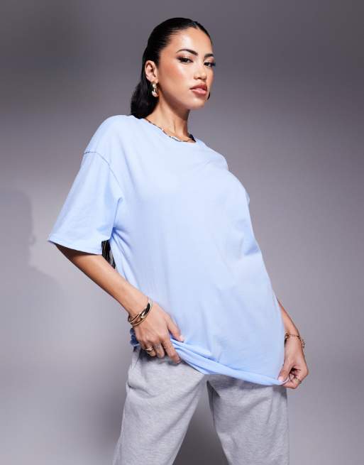 The North Face Evolution oversized t-shirt in cornflower blue