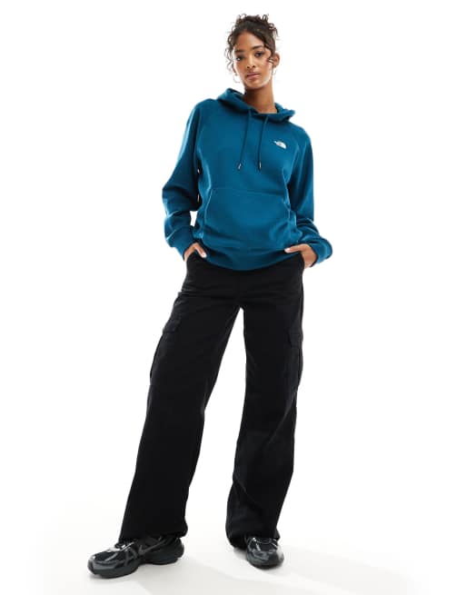 The North Face Evolution pullover fleece hoodie in petrol