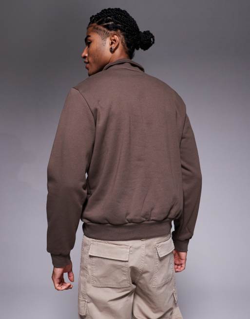 The North Face Evolution quarter zip sweatshirt in brown, 3 of 5