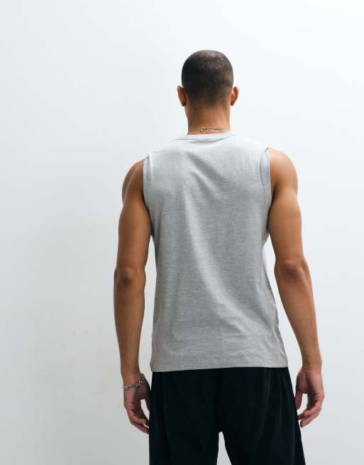 The North Face - Evolution Simple Dome - Camiseta gris tenue jaspeado sin mangas para hombre, 3 de 5