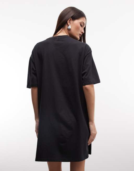 The North Face – Evolution Simple Dome – Czarna sukienka t-shirtowa z logo, 4 z 4