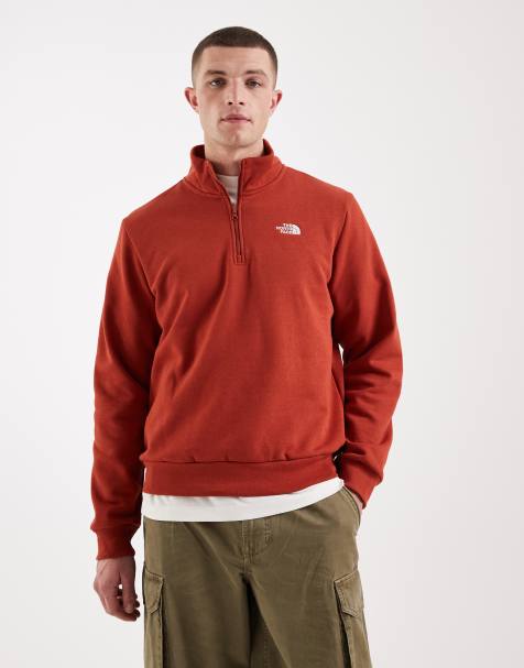 The North Face Evolution Simple Dome quarter zip sweatshirt in dark red - view 1