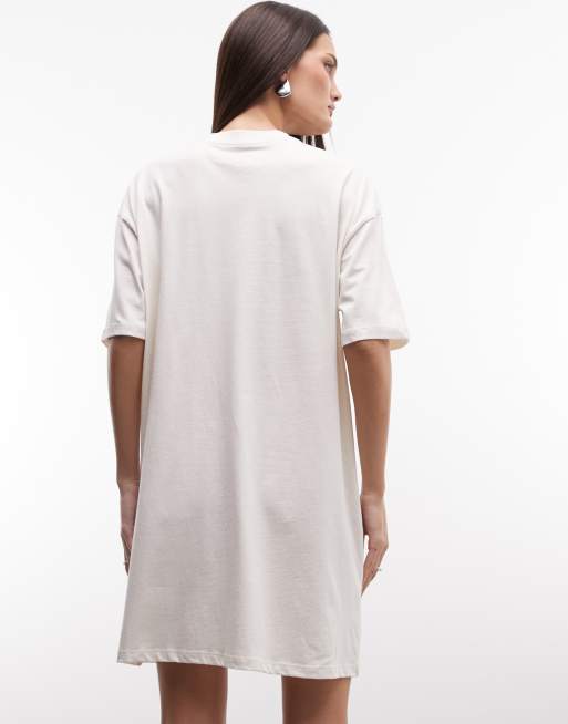 The North Face - Evolution Simple Dome - Robe t-shirt à logo - Blanc cassé, 3 de 4