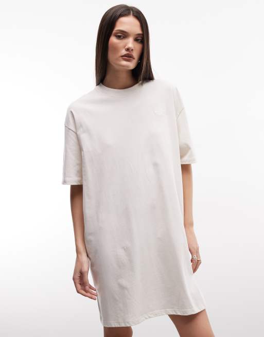 The North Face – Evolution Simple Dome – T-Shirt-Kleid in Wollweiß mit Logo, 4 von 4