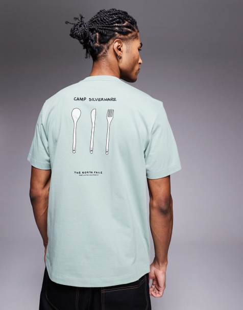 The North Face Evolution sketch back print t-shirt in gray - view 1