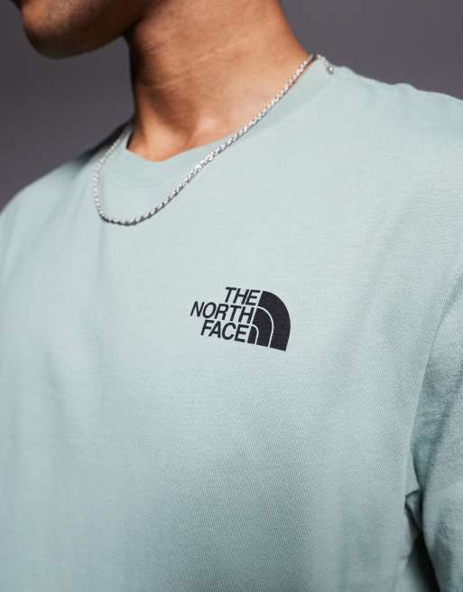 The North Face Evolution sketch back print t-shirt in green, 3 of 4