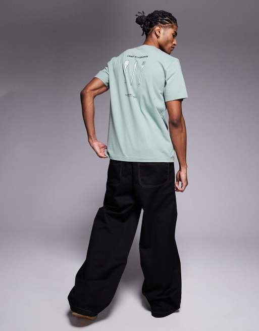 The North Face Evolution sketch back print t-shirt in green, 4 of 4