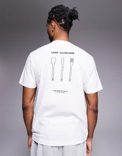 The North Face  Evolution Sketch Back Print T-shirt in white